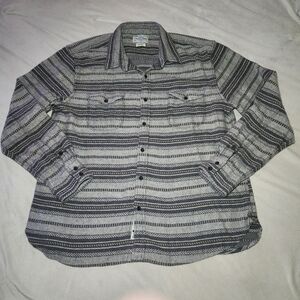 LUCKY BRAND XXL Aztec  Flannel Shirt Jacket Men's  Button Down Long Sleeve